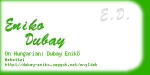 eniko dubay business card